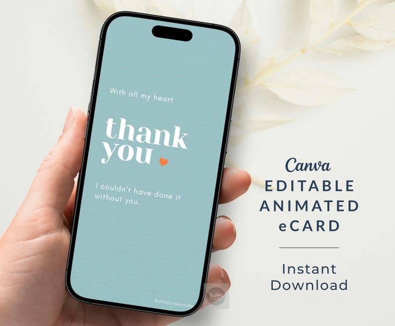 Animated Thank You Card Video, Personalized Appreciation Card for ...
