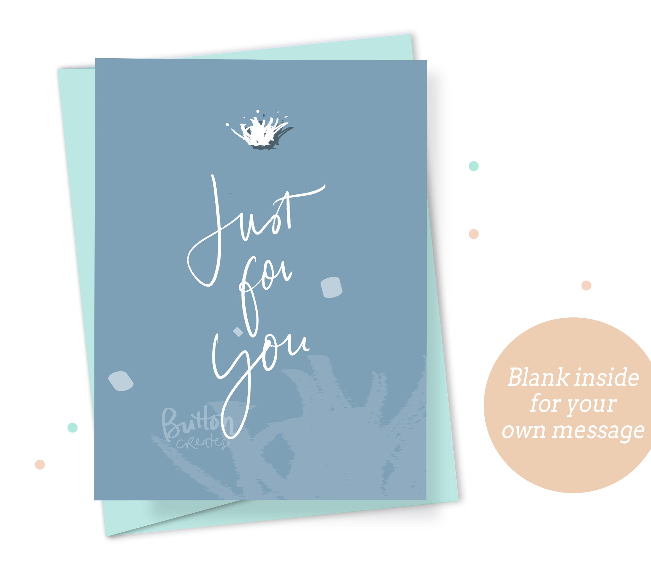 DIGITAL INSTANT DOWNLOAD Just for You Card. Printable 5x7 Card - Etsy