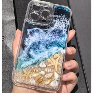 Ocean resin sand starfish shells phonecase for redmi note 5 case, iPhone,Samsung Galaxy design, Anniversary gift/birthday gift