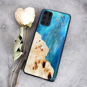 Handmade resin wood phone case  iPhone 12  Samsung Galaxy S20Plus Anniversary gift/birthday gift