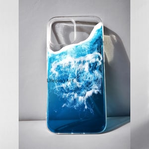 Ocean waves resin phonecase for iPhone 12 pro max, iPhone,red mi,Samsung Galaxy design, Anniversary gift/birthday gift