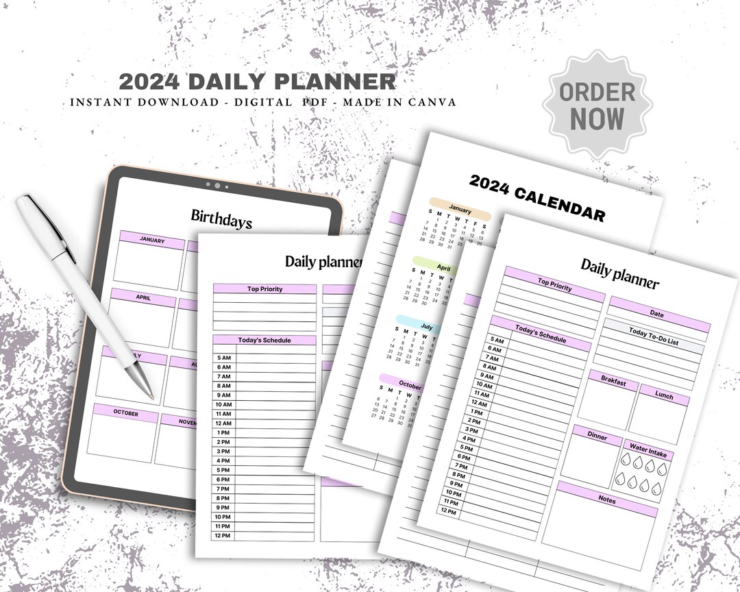 Printable Daily Planner Bundle, Daily, Weekly, Monthly, Quarterly ...