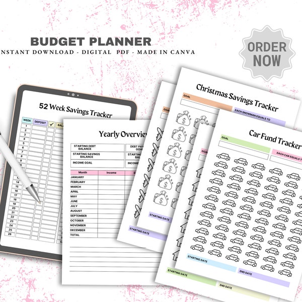 Digital Budget Planner, Finance Tracker, Finance Planner, Digital Budget, Digital Budget Planner, Portrait Budget Planner, GoodNotes Planner