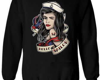 Sailor Anchor Reckless And Brave Hoodie Sweatshirt Jumper Men Women Unisex 1997