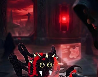 Star Wars - Darth Maul Inspired Knitted Pom Spider Plush - Cutey Crawly