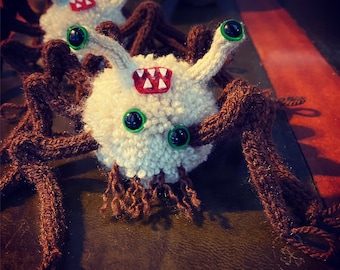 The Thing Spider Fan Art Knitted Pom Pom Cutey Crawly Plush Decoration