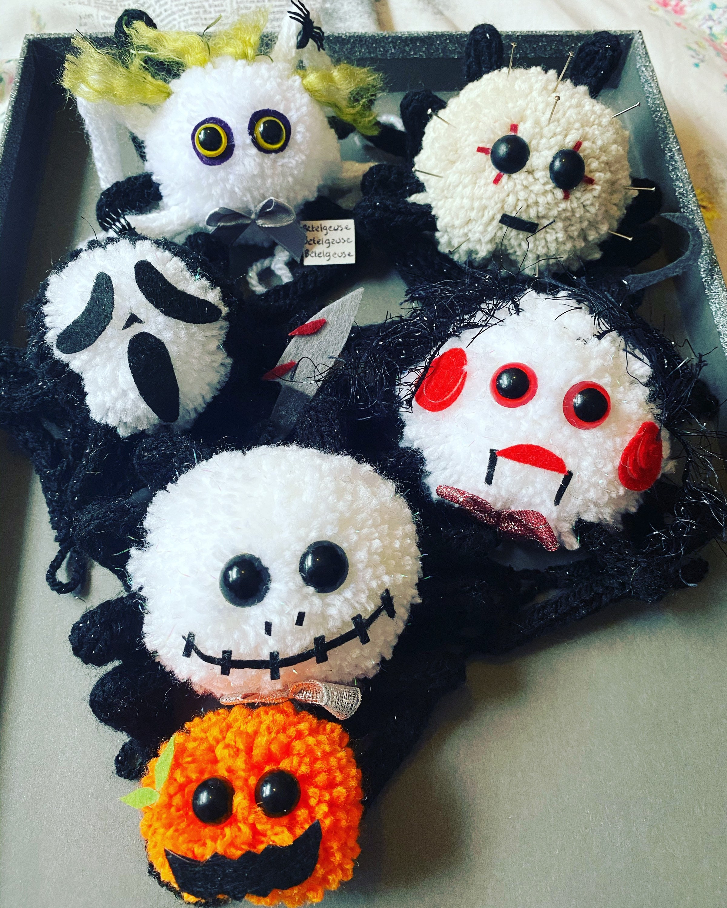 Hellraiser Pinhead Fan Art Pom Pom Cutey Crawley Spider With Hook ...