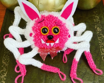 FNAF Funtime Foxy Fan Art Spindel Stickad Söt Krypande Plysch Pom Pom Dekoration Five Nights At Freddys