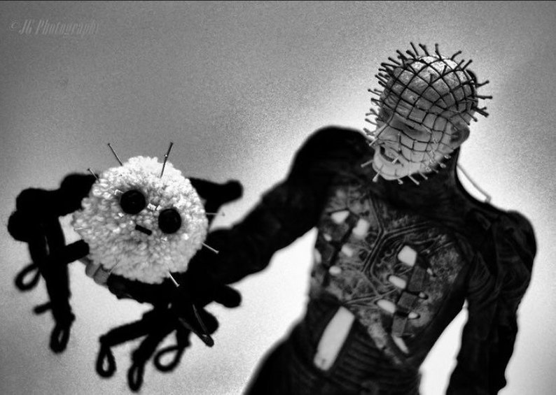 Hellraiser Pinhead Fan Art Pom Pom Cutey Crawley Spider With Hook ...