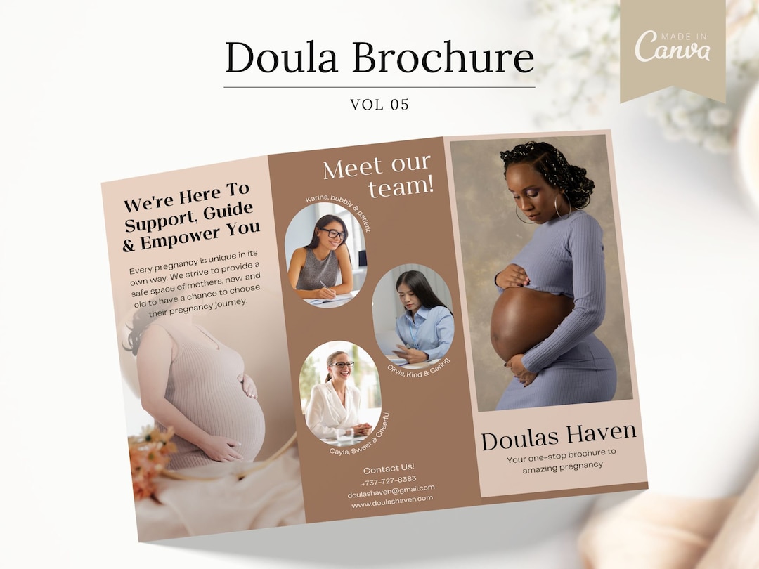 Doula Brochure Template | Birth Worker Handout (canva) - Etsy