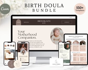 Birth Doula Business Bundle | Templates for Pricing, Logo, & Social Media (Digital Download)