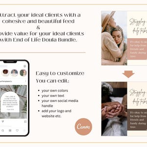 End of Life Doula Bundle | End of Life Doula Pricing Guide | End of Life Doula Logo | End of Life Doula Social Media Posts | Business Bundle