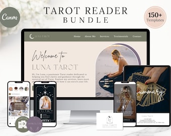 Tarot Reader Bundle | Tarot Reader Pricing Guide | Tarot Reader Template | Tarot Reader Pins | Tarot Reader Logo | Tarot Reader Social Media