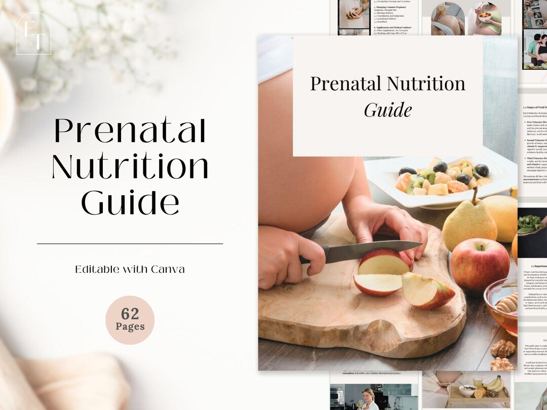 Prenatal Nutrition Guide | Healthy Pregnancy Food List (canva Template ...