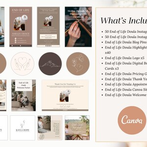 End of Life Doula Bundle | End of Life Doula Pricing Guide | End of Life Doula Logo | End of Life Doula Social Media Posts | Business Bundle
