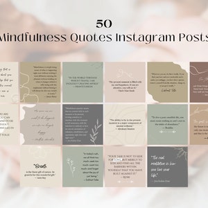 a collage of photos with the words mindfulness quotes instagramn posts