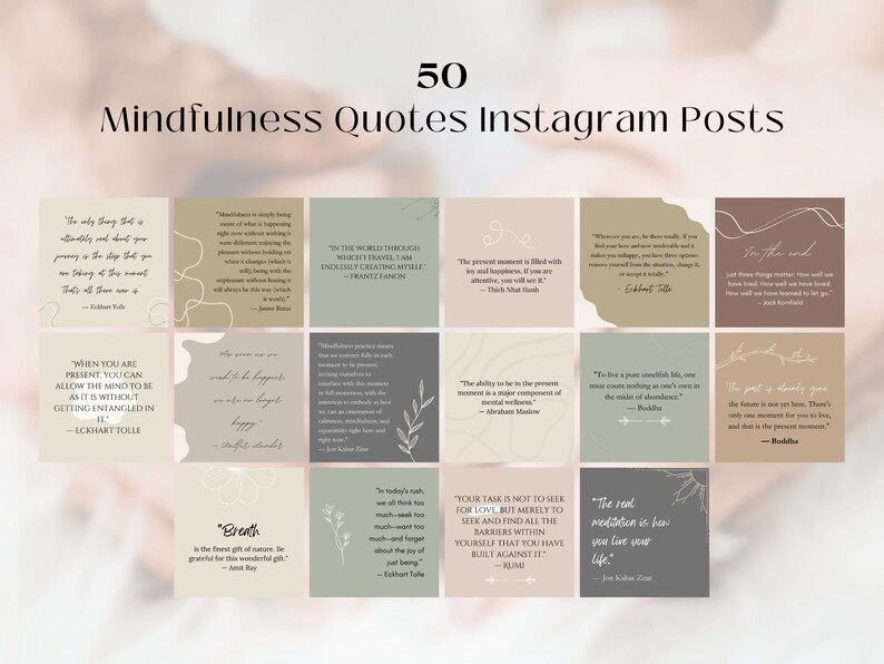 a collage of photos with the words mindfulness quotes instagramn posts