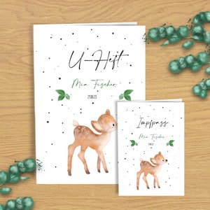 U-Heft- & Impfpasshülle Design Rehkitz mit Punkten | Druck | PDF | personalisiert | Kinder