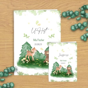 U-Heft- & Impfpasshülle Design Waldtiere | Druck | PDF | personalisiert | Kinder