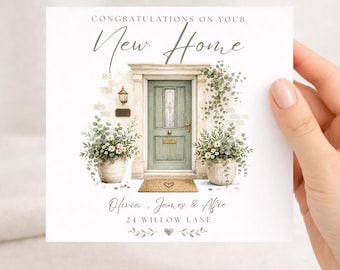 New Home Card, Personalised New Home Card, Congratulations Card, Housewarming Card, New Home Gift, Custom Address Card
