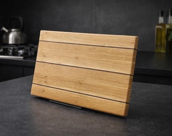 Oak Cutting Board / Breadboard with Black Walnut Accent Strips
