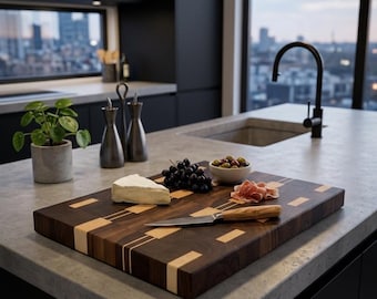 Handmade Black Walnut & Maple End Grain Cutting Board