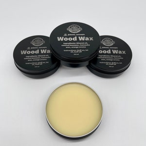 WOOD WAX, Wood Balm, Wood Butter, BEESWAX, Wood Conditioner, Cutting Board Butter, Natural Wood Butter, Butcher Block Oil, Board Butter
