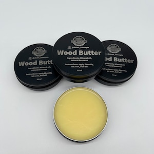 WOOD BUTTER, Cutting Board Butter, Wood WAX, Natural Wood Butter, Wood Conditioner, Wood Balm, Beeswax, Wood Finish, Board Butter