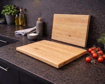 Handmade Solid Oak Cutting Board: Durable Kitchen Gift