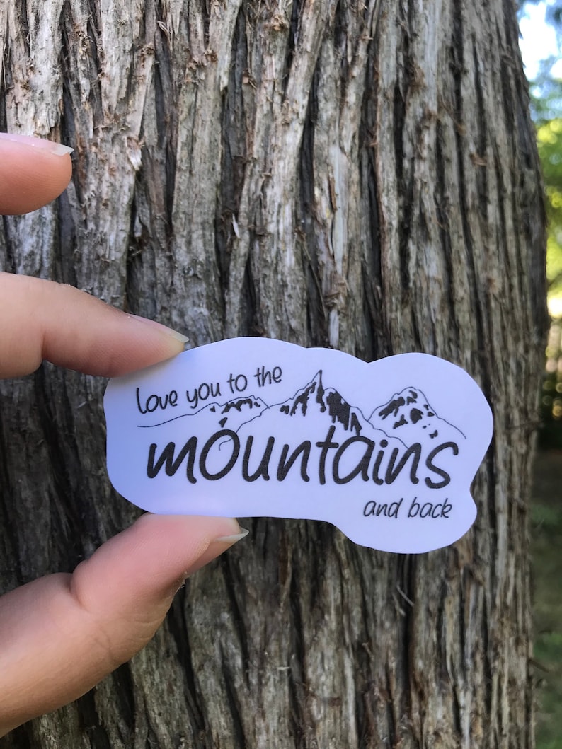 stocking stuffer earth sticker explore sticker decal travel sticker for journals Mountain sticker for hikers adventure mountain scene