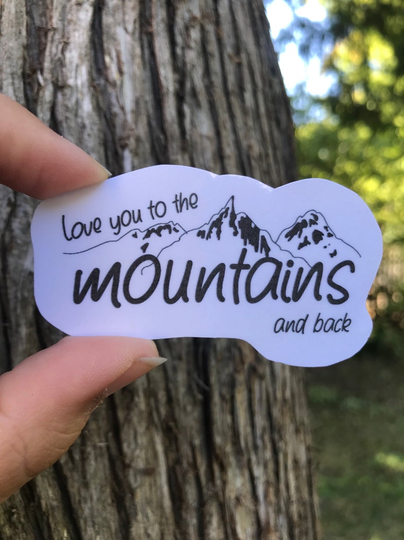 stocking stuffer earth sticker explore sticker decal travel sticker for journals Mountain sticker for hikers adventure mountain scene