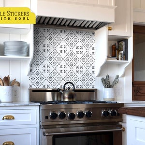 Gray Scale Backsplash Kitchen Tiles, Vinyl Fliesen Aufkleber, Tile Stickers, Tile Stickers for Bathroom, Backsplash Tile Decal. Pack of 9.