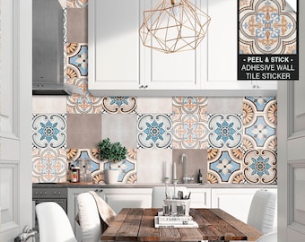 Kitchen backsplash, Peel and Stick Wall Tile, Shower Tile, Bathroom Tile, Fireplace Tile Stickers, Self Adhesive, Wall Tile Stickers. Pack 9