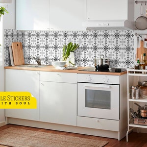 Tile for Living Room, Autocollant de Tuile, Tile Decal, Kitchen Tiles, Autocollant de Tuile, Self Adhesive, Carreaux de Cuisine, Pack of 9.
