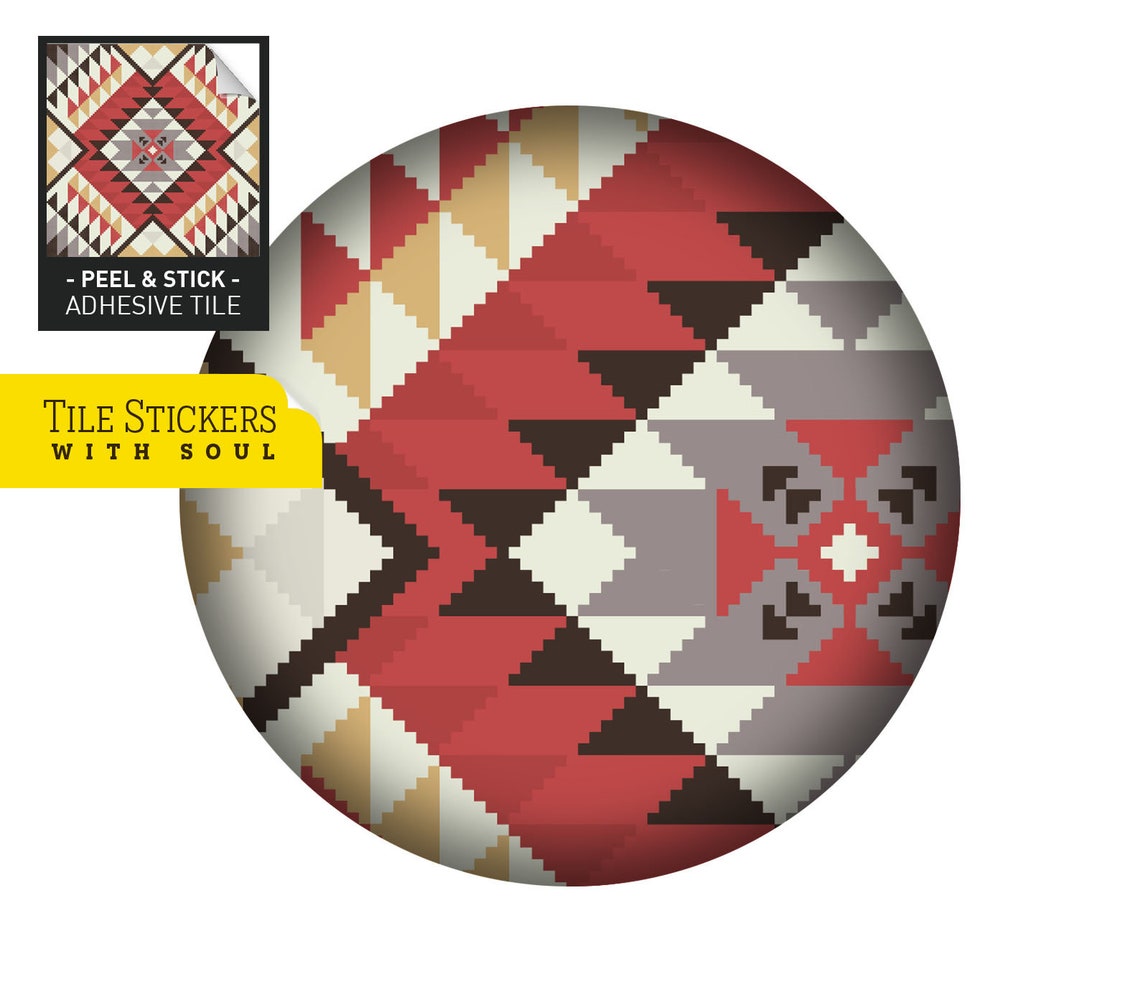 Native American Stair Risers, Tile Stair Risers, Vinyl Strips Removable ...