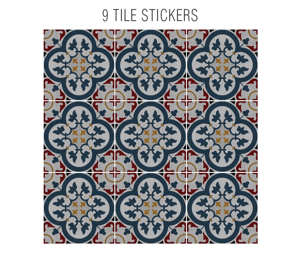 Tile Decal Rug Tile Decal, Mosaic Floor Art, Tile Stickers, Mosaic Tiles, Tiles, Tile ...