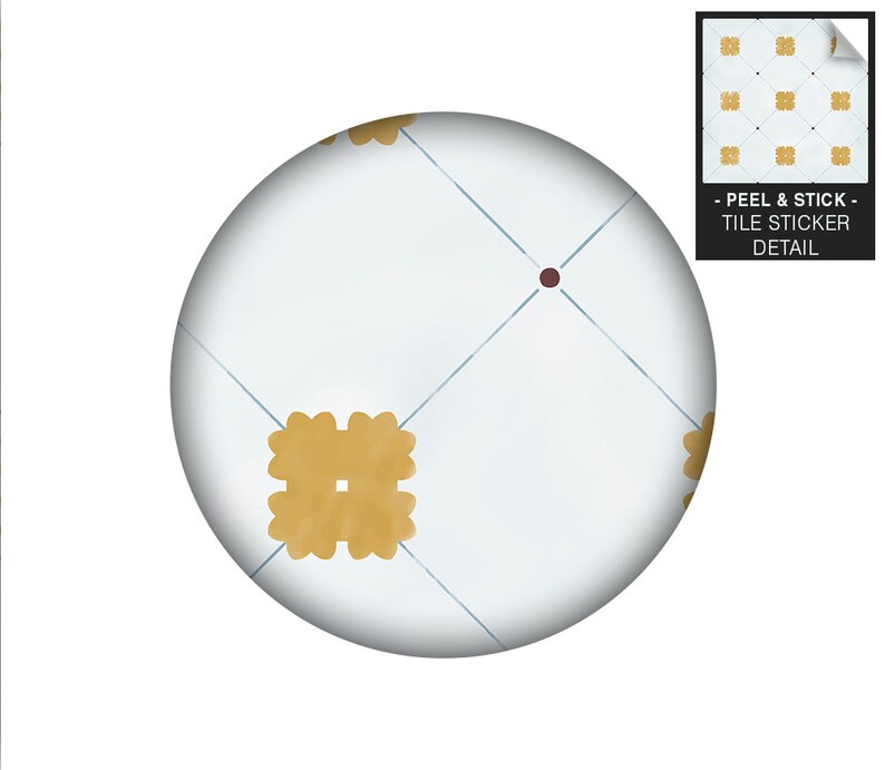Floor Decal Floor Tile Decal Orange Blossom Tile Sticker Gift Floor Tile Sticker Floor Tiles Floor Vinyl Tile Decal Minimalist