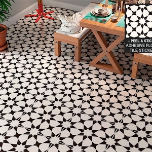 Floor Tile Sticker, Tile Decal, Tile, Tiles, Vinyl Flooring, Floor Tiles, Bathroom Tiles, Tile Shop, Peel and Stick Floor Tile. Pack of 9.