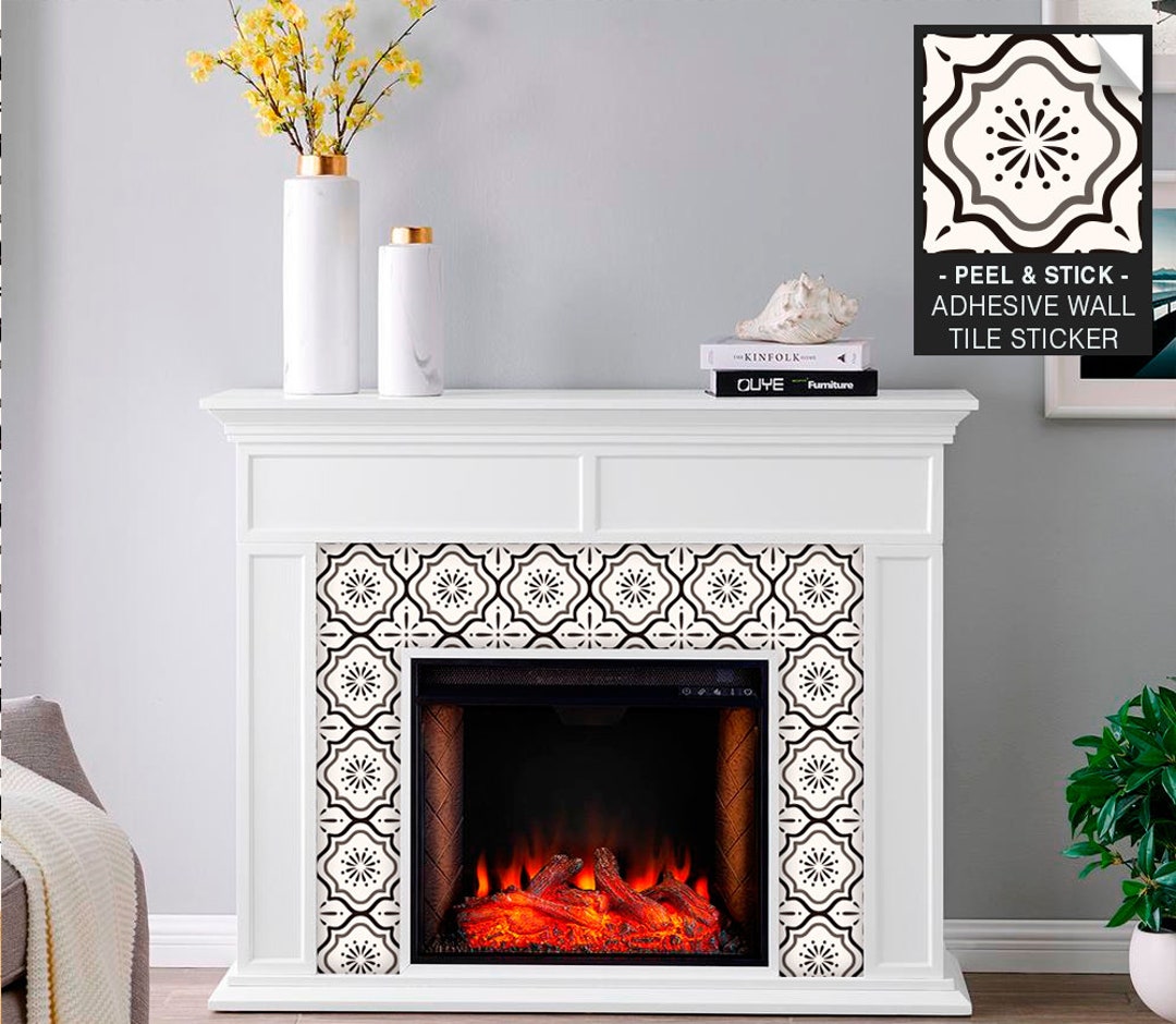 Tile stickers fireplace discount