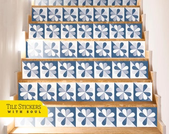 Sintra Tile Stair Risers, Vinyl Strips Removable, Stair Riser Vinyl Decals, Stairs Peel and Stick - 47"1/4 | 120cm Width, 15 Strips.