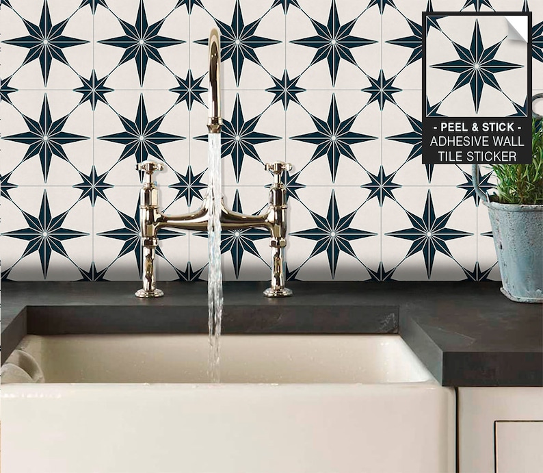 Wall Tile Stickers Tile Stickers Vinyl Tiles Wall Tile Etsy