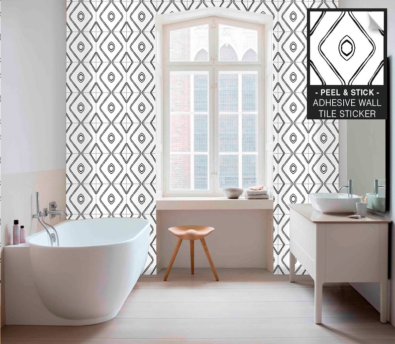 Wall Tile Stickers Peel & Stick Backsplash Peel and Stick Etsy