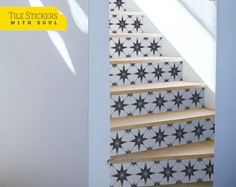Decorative Stair, Vinyl Strips Removable, Sticker Peel & Stick, Stair Riser Deco Strips - 47&quot;1/4 | 120cm Width, 15 Strips.