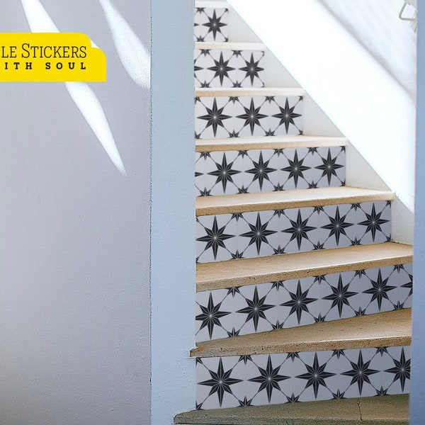Decorative Stair, Vinyl Strips Removable, Sticker Peel & Stick, Stair Riser Deco Strips - 47"1/4 | 120cm Width, 15 Strips.