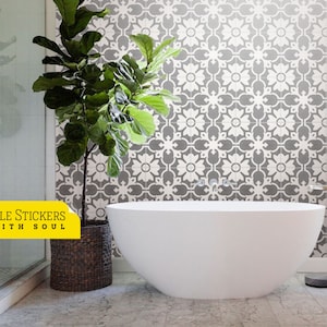 Embossed Effect Tile Wallpaper, Geometric Tile Wallpaper, Tile Wallpaper, Tile Wallpaper, Peel and Stick Wallpaper, Wallpaper. SKU: TW142