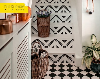 Stair Riser Decals, Stair Riser, Vinyl Stair Riser, Stair Riser Peel and Stick - 47&quot;1/4 | 120cm width, 15 Strips.
