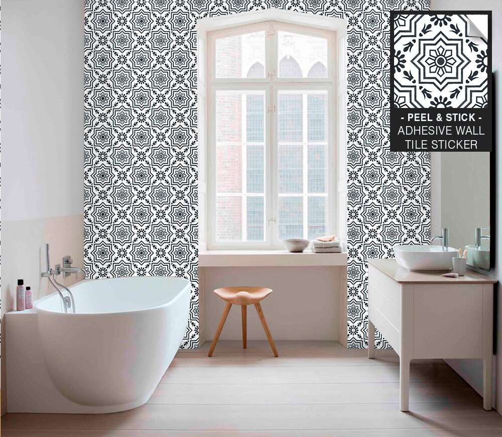 Octagon Tile Stickers, Wall Decal, Peel & Stick, Backsplash Stickers ...