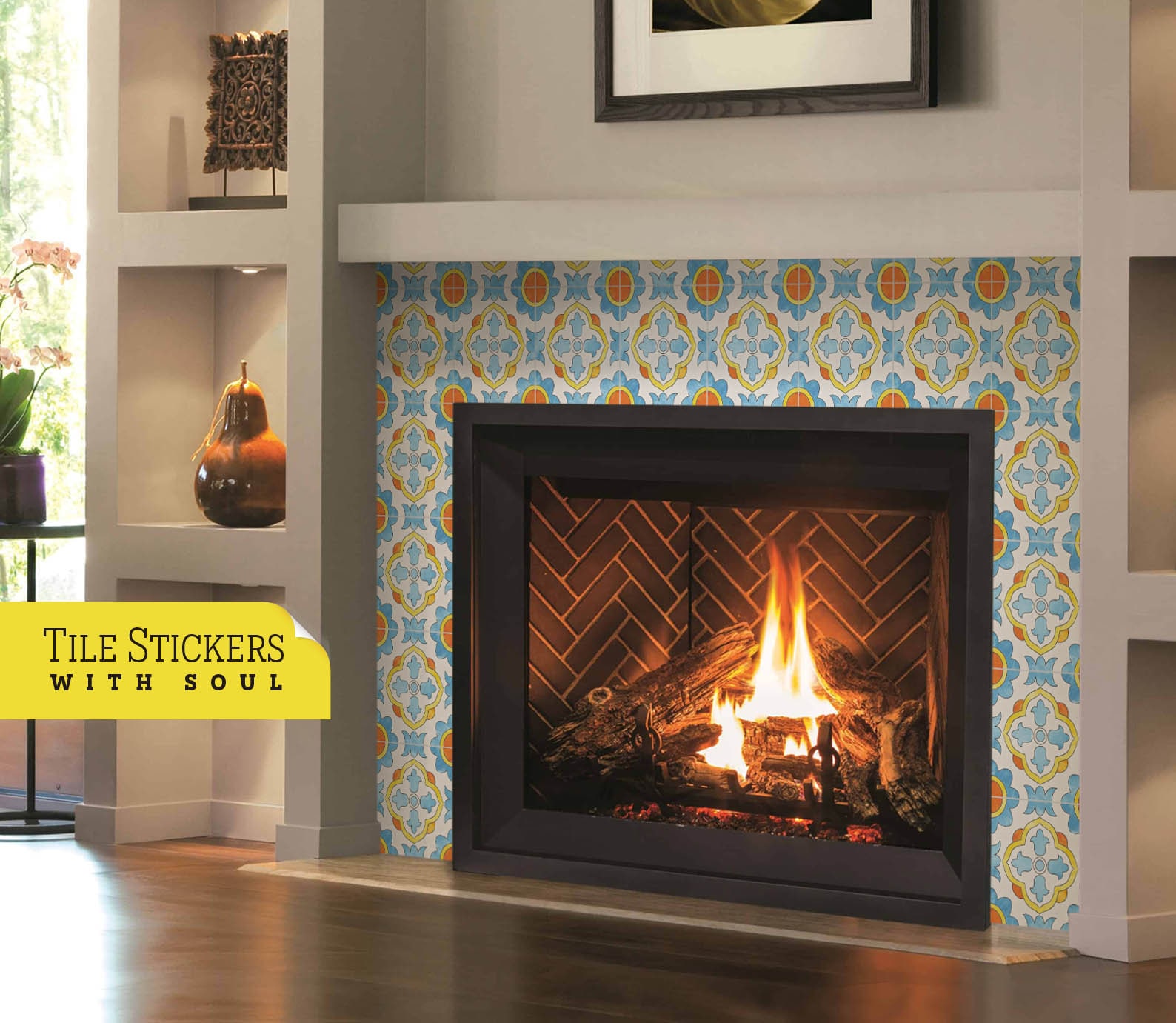 Tile Stickers for Fireplace Tile Stickers for Kitchen Tile