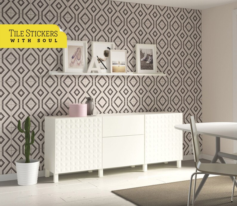 Tile Stickers Rectangle Geometric Tile Stickers, Floor Tile Stickers, Wall Tile Stickers ...