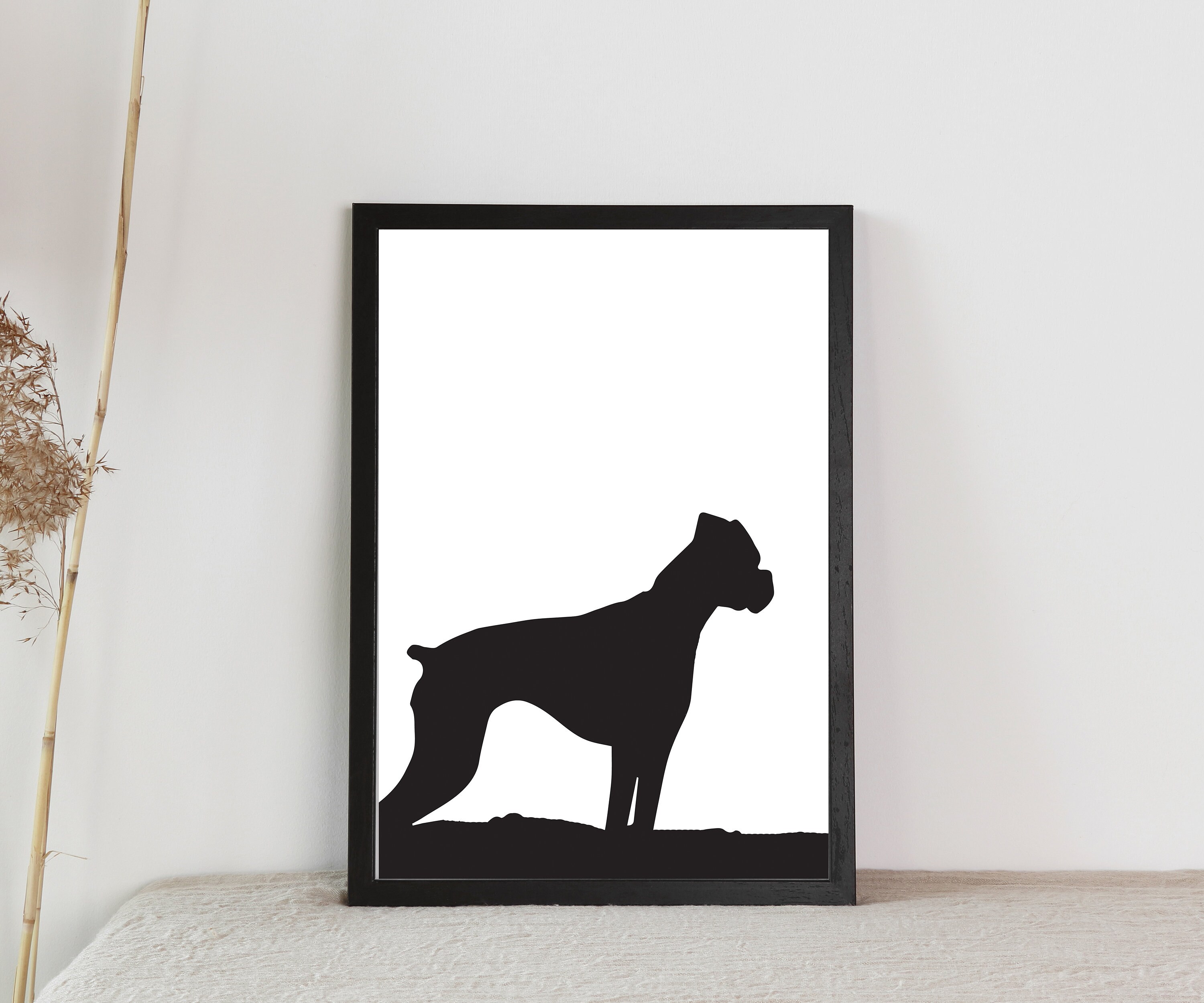 Dog Black and WhitePrintable Wall Art Modern Decor | Etsy